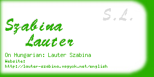 szabina lauter business card